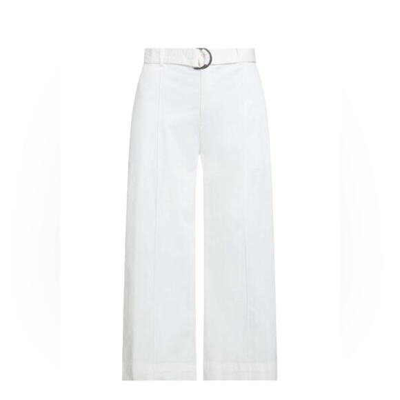 Lauren Ralph Lauren Belted Wide Leg Cropped High Waist Pants Flat Front Size 10 - Picture 6 of 7